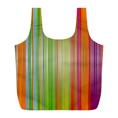 Rainbow Stripes Vertical Colorful Bright Full Print Recycle Bags (l)  by Mariart