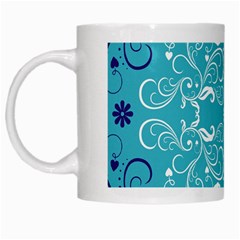 Repeatable Patterns Shutterstock Blue Leaf Heart Love White Mugs