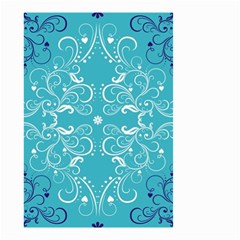 Repeatable Patterns Shutterstock Blue Leaf Heart Love Small Garden Flag (two Sides) by Mariart