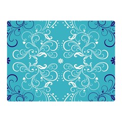 Repeatable Patterns Shutterstock Blue Leaf Heart Love Double Sided Flano Blanket (mini) 