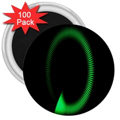 Rotating Ring Loading Circle Various Colors Loop Motion Green 3  Magnets (100 Pack)