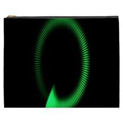 Rotating Ring Loading Circle Various Colors Loop Motion Green Cosmetic Bag (xxxl)  by Mariart