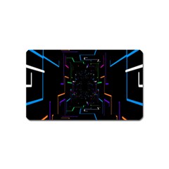 Seamless 3d Animation Digital Futuristic Tunnel Path Color Changing Geometric Electrical Line Zoomin Magnet (name Card) by Mariart