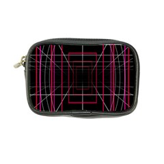 Retro Neon Grid Squares And Circle Pop Loop Motion Background Plaid Coin Purse by Mariart