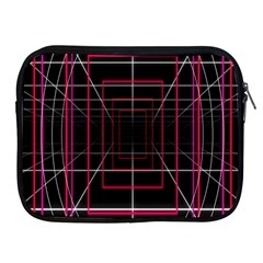 Retro Neon Grid Squares And Circle Pop Loop Motion Background Plaid Apple Ipad 2/3/4 Zipper Cases