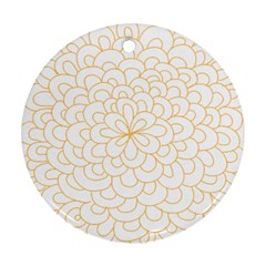 Rosette Flower Floral Ornament (round)