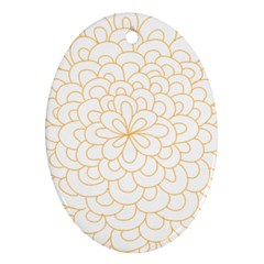 Rosette Flower Floral Ornament (oval) by Mariart