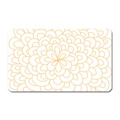 Rosette Flower Floral Magnet (rectangular) by Mariart