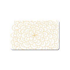Rosette Flower Floral Magnet (name Card) by Mariart