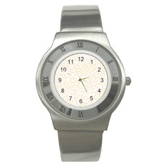 Rosette Flower Floral Stainless Steel Watch by Mariart