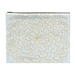 Rosette Flower Floral Cosmetic Bag (xl)