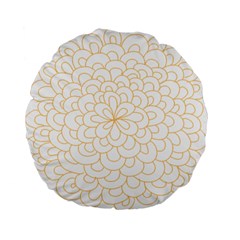Rosette Flower Floral Standard 15  Premium Flano Round Cushions