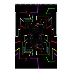 Seamless 3d Animation Digital Futuristic Tunnel Path Color Changing Geometric Electrical Line Zoomin Shower Curtain 48  X 72  (small)  by Mariart