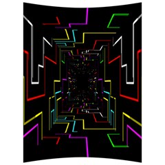 Seamless 3d Animation Digital Futuristic Tunnel Path Color Changing Geometric Electrical Line Zoomin Back Support Cushion by Mariart