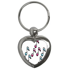 Sound Advice Royalty Free Music Blue Red Key Chains (heart) 