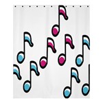 Sound Advice Royalty Free Music Blue Red Shower Curtain 60  x 72  (Medium)  60 x72  Curtain