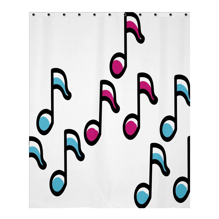 Sound Advice Royalty Free Music Blue Red Shower Curtain 60  x 72  (Medium) 