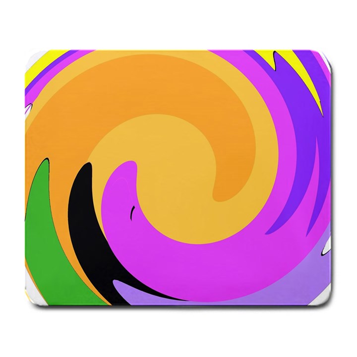 Spiral Digital Pop Rainbow Large Mousepads