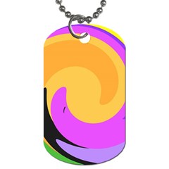 Spiral Digital Pop Rainbow Dog Tag (two Sides)