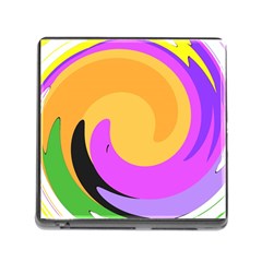 Spiral Digital Pop Rainbow Memory Card Reader (square) by Mariart