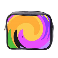 Spiral Digital Pop Rainbow Mini Toiletries Bag 2-side by Mariart