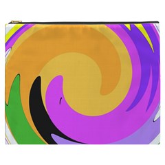 Spiral Digital Pop Rainbow Cosmetic Bag (xxxl)  by Mariart
