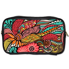 Seamless Texture Abstract Flowers Endless Background Ethnic Sea Art Toiletries Bags 2-side