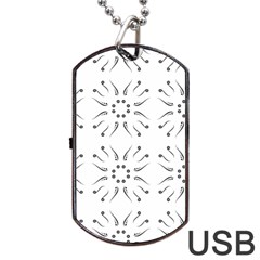 Squid Flower Floral Polka Dots Sunflower Dog Tag Usb Flash (two Sides) by Mariart