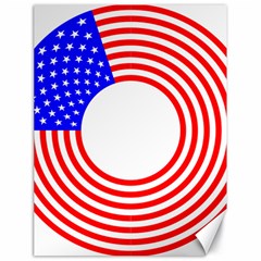 Stars Stripes Circle Red Blue Canvas 18  X 24   by Mariart