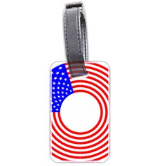 Stars Stripes Circle Red Blue Luggage Tags (two Sides)