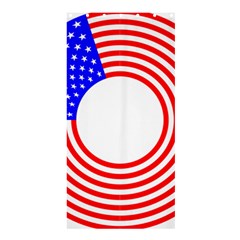 Stars Stripes Circle Red Blue Shower Curtain 36  X 72  (stall) 