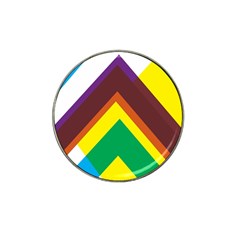 Triangle Chevron Rainbow Web Geeks Hat Clip Ball Marker (10 Pack) by Mariart