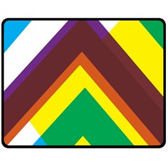 Triangle Chevron Rainbow Web Geeks Fleece Blanket (medium) 