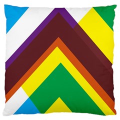 Triangle Chevron Rainbow Web Geeks Large Cushion Case (one Side)