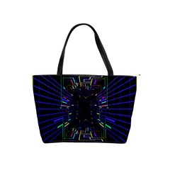 Seamless 3d Animation Digital Futuristic Tunnel Path Color Changing Geometric Electrical Line Zoomin Shoulder Handbags