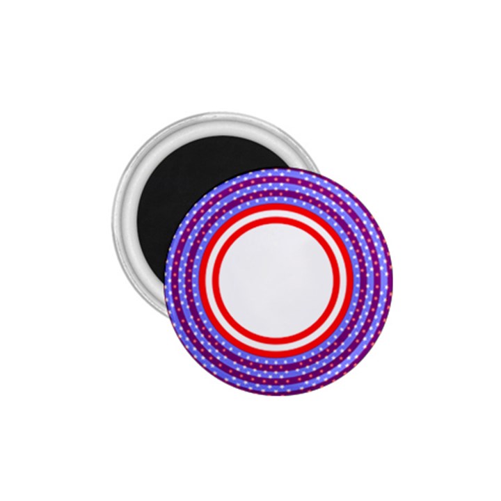 Stars Stripes Circle Red Blue Space Round 1.75  Magnets