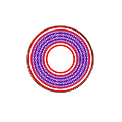 Stars Stripes Circle Red Blue Space Round Hat Clip Ball Marker by Mariart