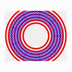 Stars Stripes Circle Red Blue Space Round Small Glasses Cloth by Mariart