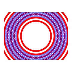 Stars Stripes Circle Red Blue Space Round Double Sided Flano Blanket (mini)  by Mariart