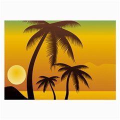 Sunset Summer Large Glasses Cloth by Mariart