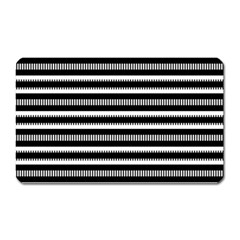 Tribal Stripes Black White Magnet (rectangular)