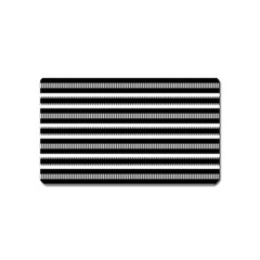 Tribal Stripes Black White Magnet (name Card) by Mariart