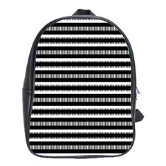 Tribal Stripes Black White School Bag (large)