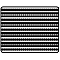 Tribal Stripes Black White Double Sided Fleece Blanket (medium)  by Mariart