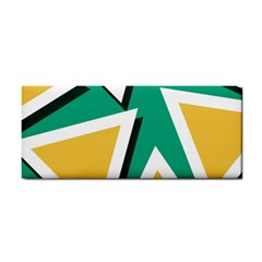Triangles Texture Shape Art Green Yellow Cosmetic Storage Cases by Mariart