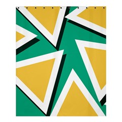 Triangles Texture Shape Art Green Yellow Shower Curtain 60  X 72  (medium)  by Mariart