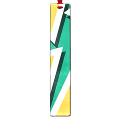 Triangles Texture Shape Art Green Yellow Large Book Marks