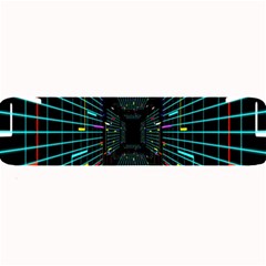 Seamless 3d Animation Digital Futuristic Tunnel Path Color Changing Geometric Electrical Line Zoomin Large Bar Mats