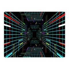 Seamless 3d Animation Digital Futuristic Tunnel Path Color Changing Geometric Electrical Line Zoomin Double Sided Flano Blanket (mini)  by Mariart