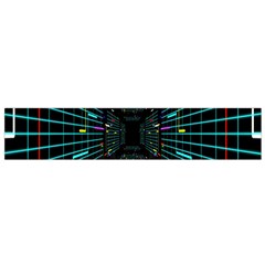 Seamless 3d Animation Digital Futuristic Tunnel Path Color Changing Geometric Electrical Line Zoomin Flano Scarf (small) by Mariart